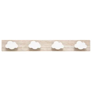 4 White Cloud Shaped Coat Hanger