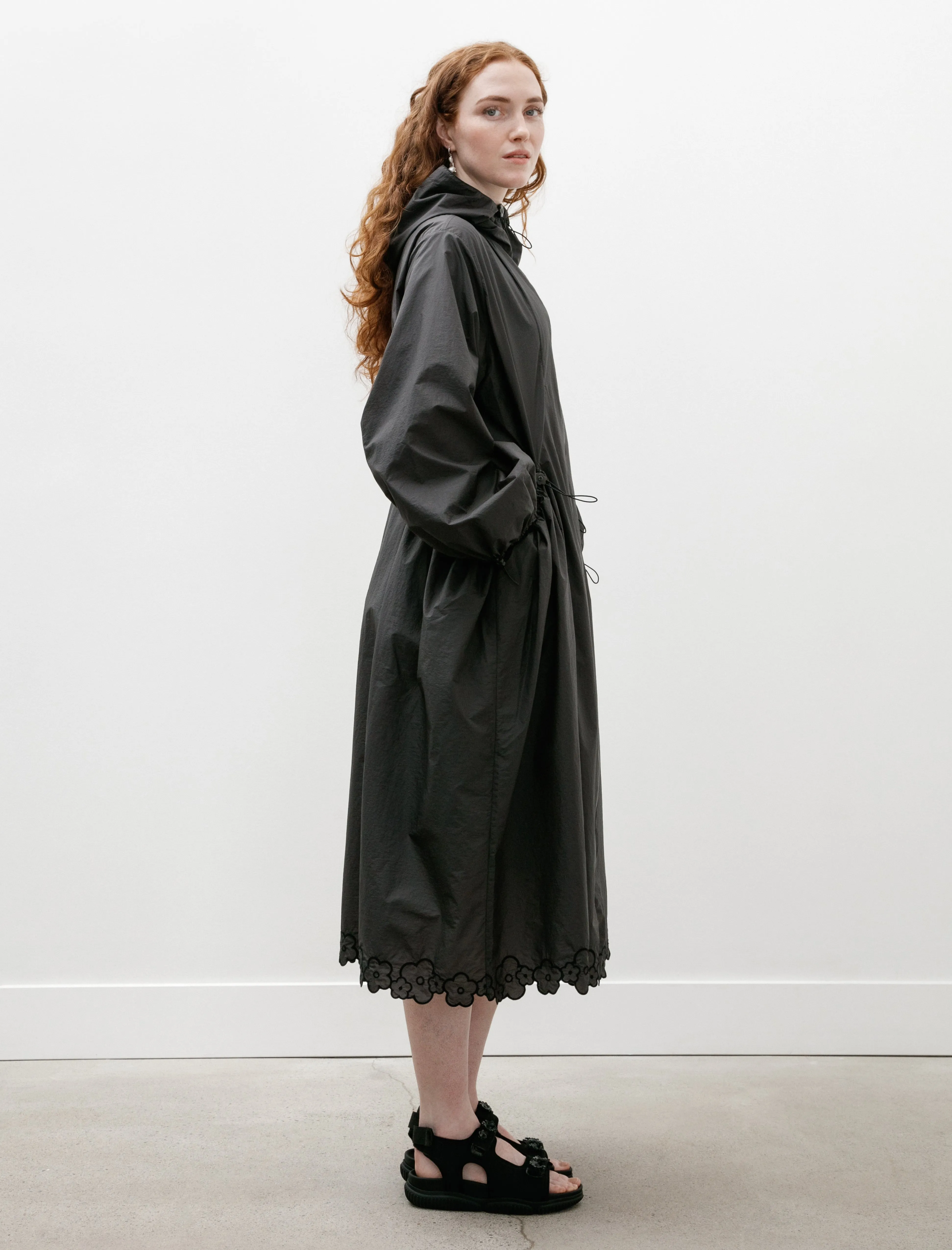 Amos Coat Embroidered Ripstop Black