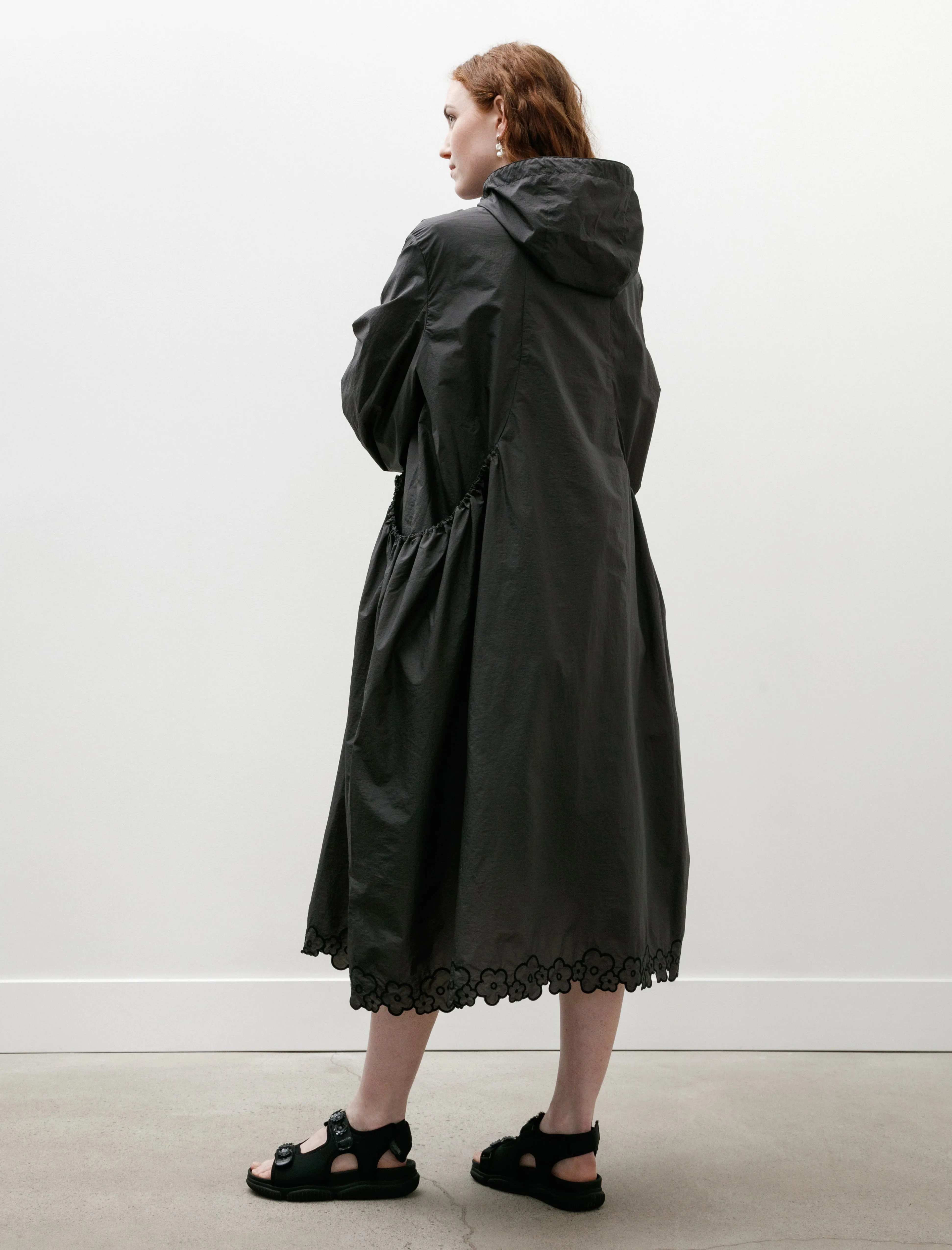 Amos Coat Embroidered Ripstop Black