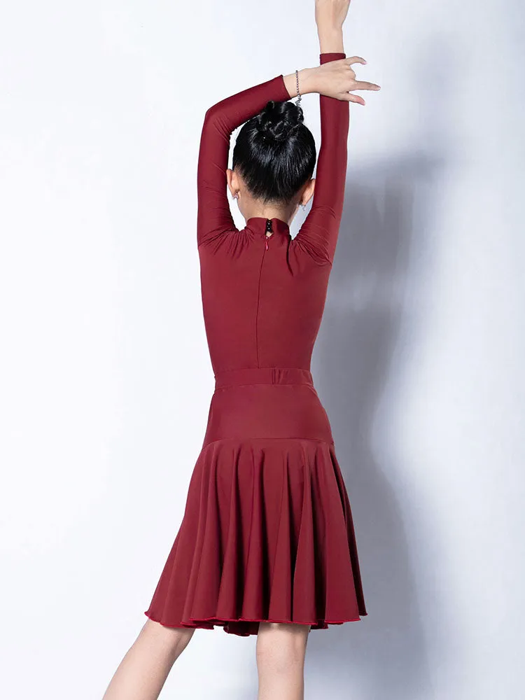 Autumn Professional Long-sleeved Suits Latin Competition Costumes