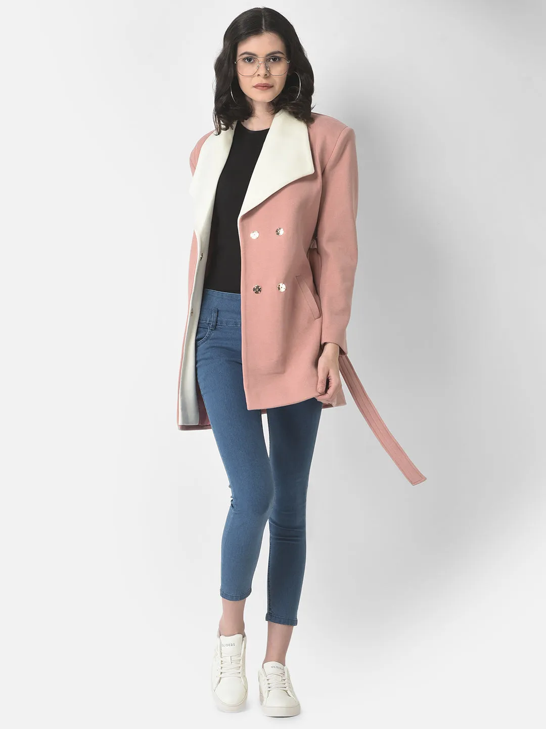 Belted Pink Overcoat