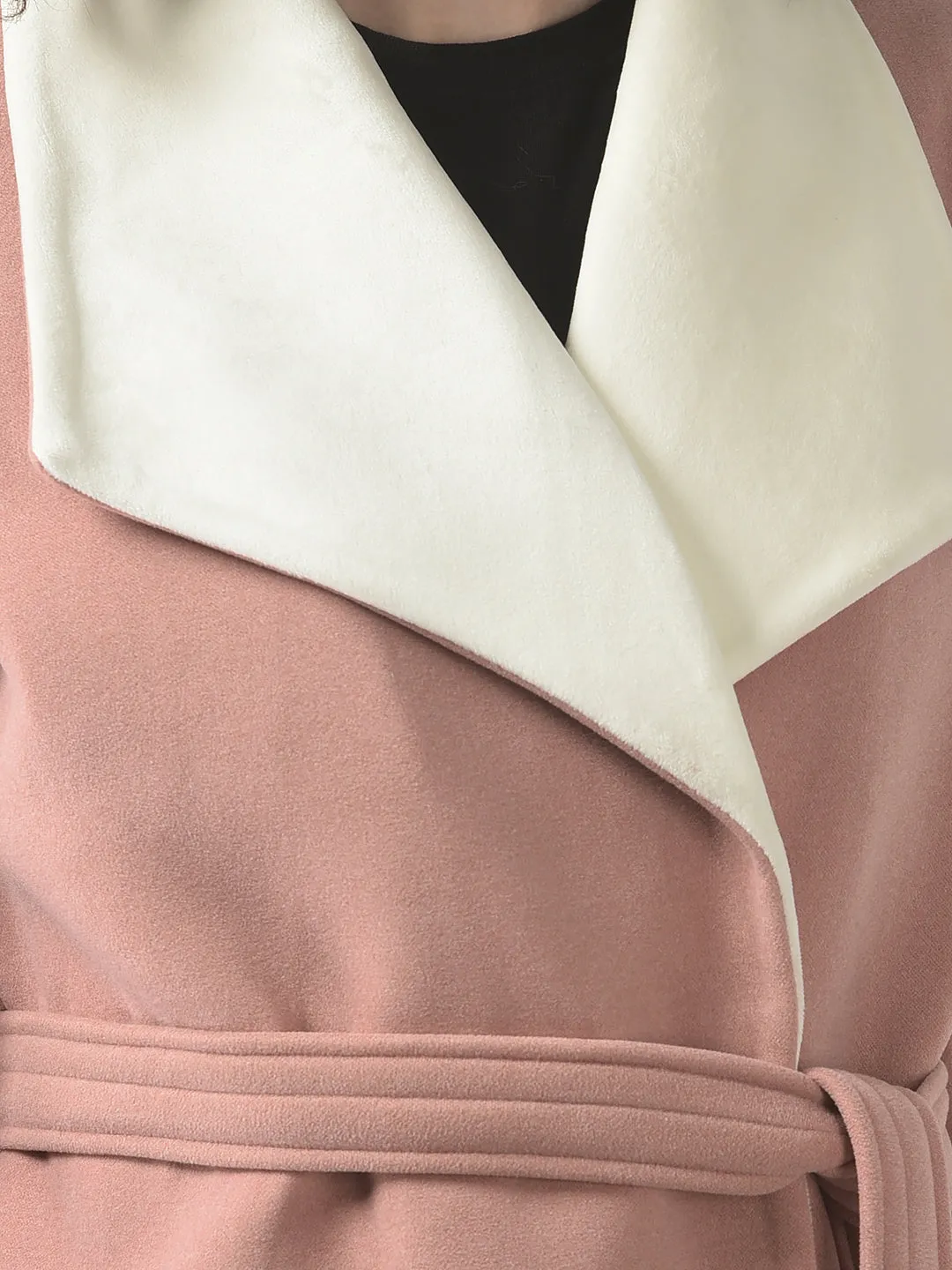 Belted Pink Overcoat