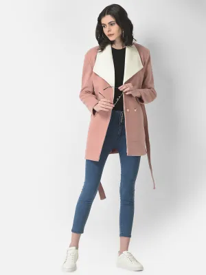 Belted Pink Overcoat