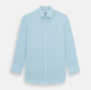 Blue Cotton Cashmere Mayfair Shirt