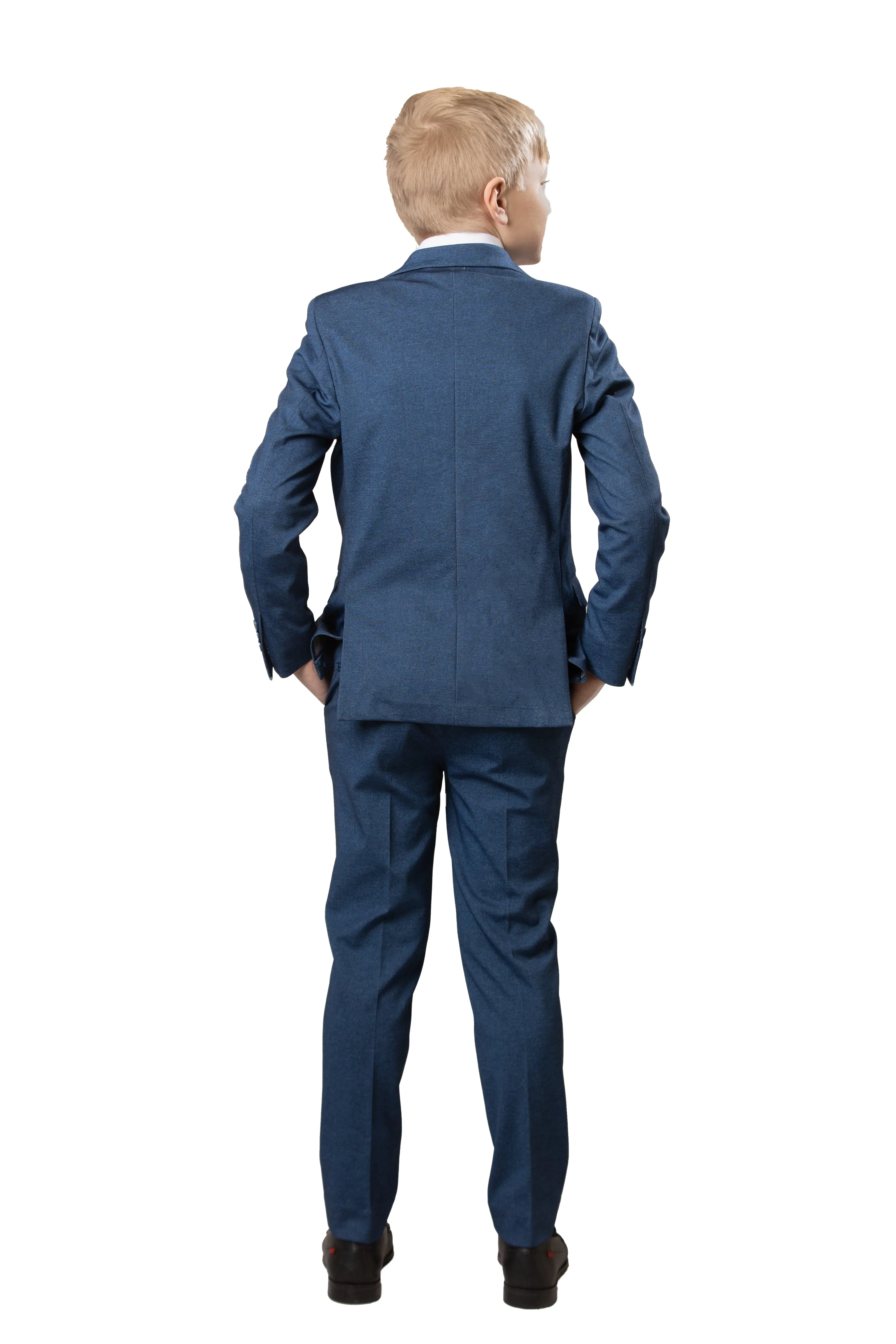 Boy's Soho Stretch Suit - Heather Blue