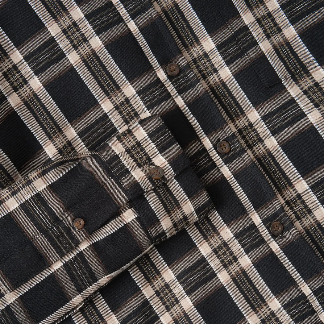 College Days II Long Sleeve Flannel - Black Khaki