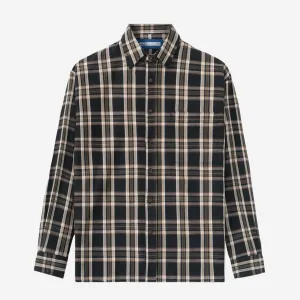 College Days II Long Sleeve Flannel - Black Khaki