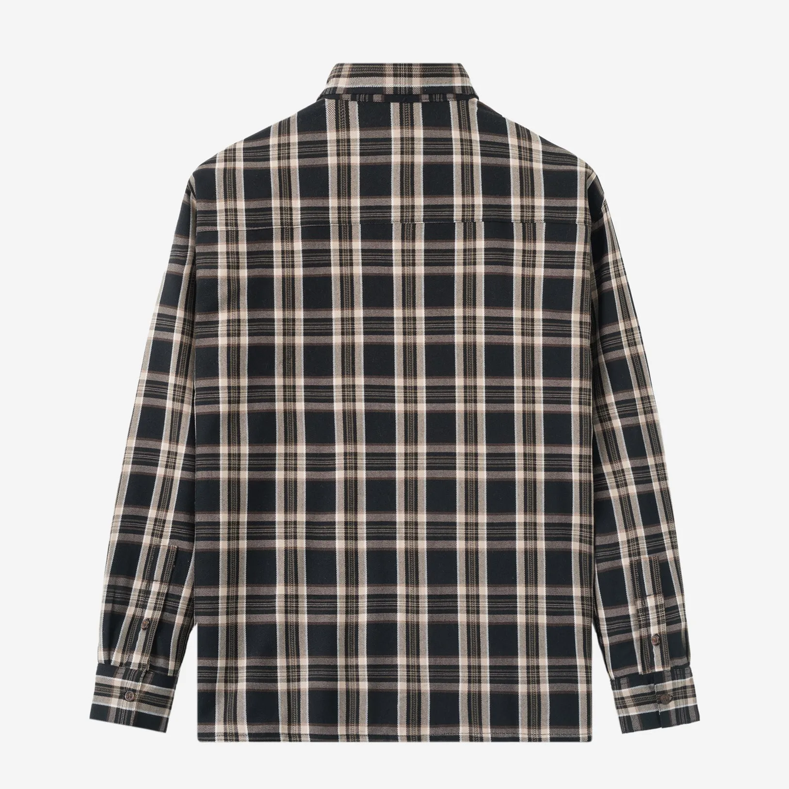 College Days II Long Sleeve Flannel - Black Khaki