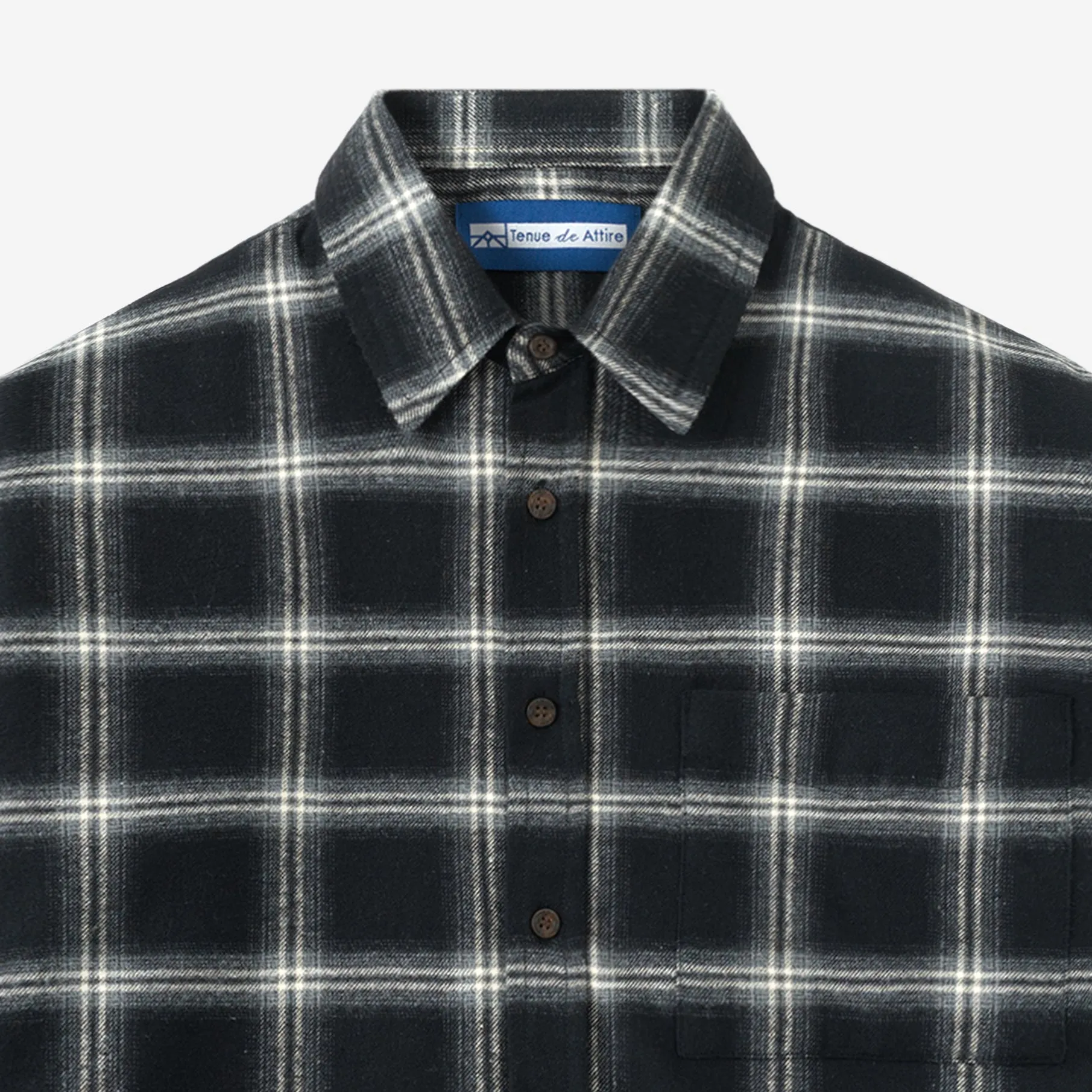 College Days II Long Sleeve Flannel - Black Off White