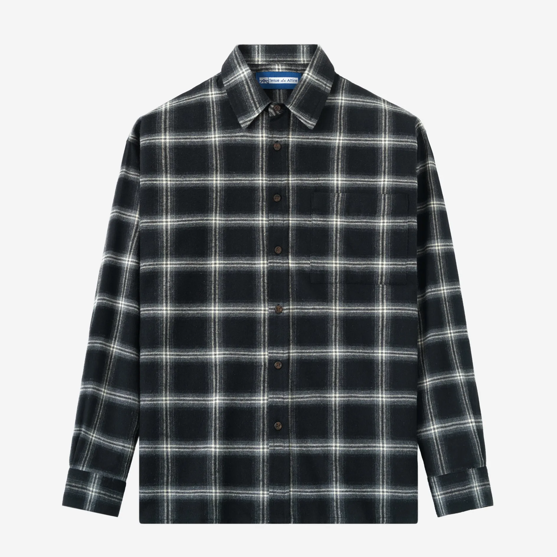 College Days II Long Sleeve Flannel - Black Off White