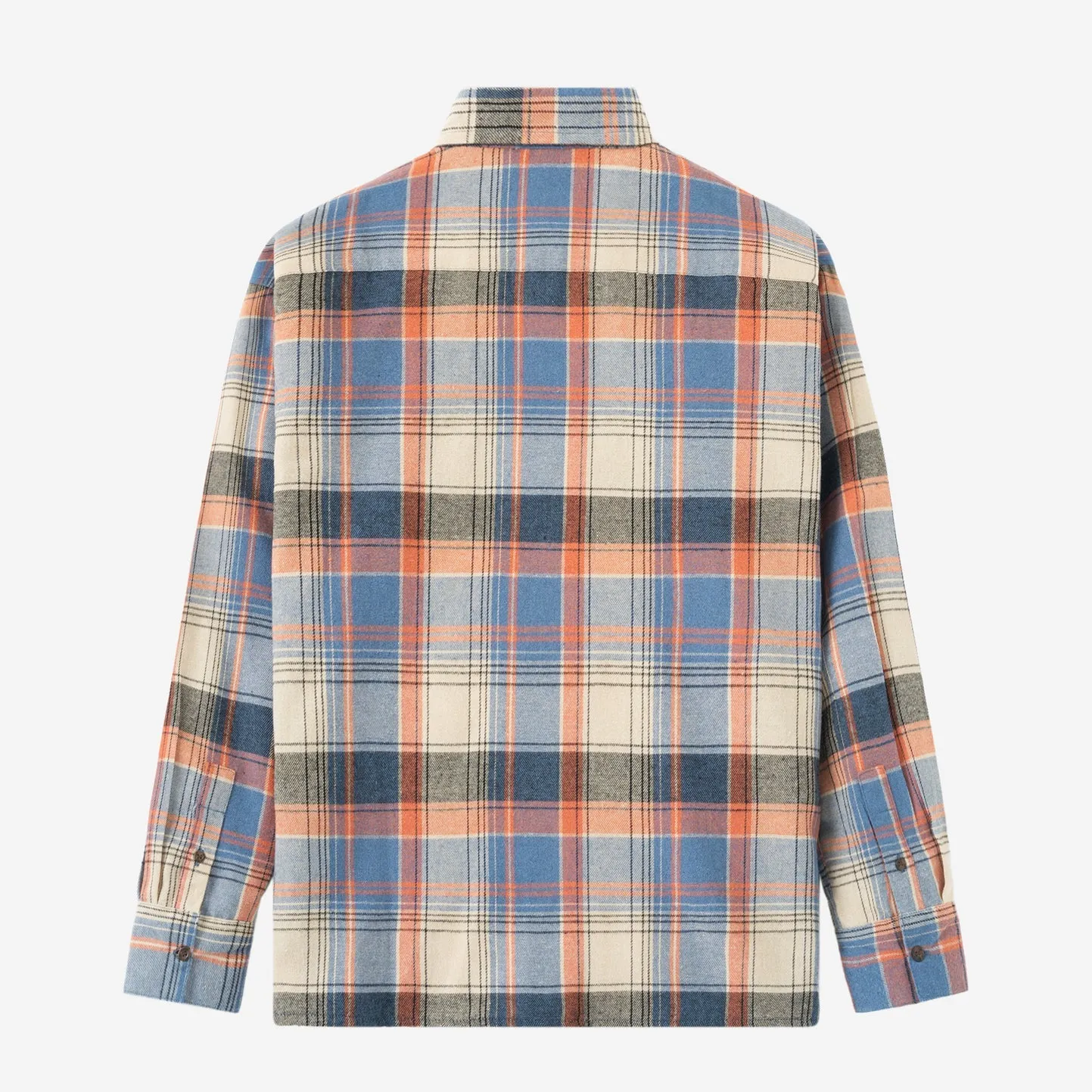 College Days II Long Sleeve Flannel - Blue Orange
