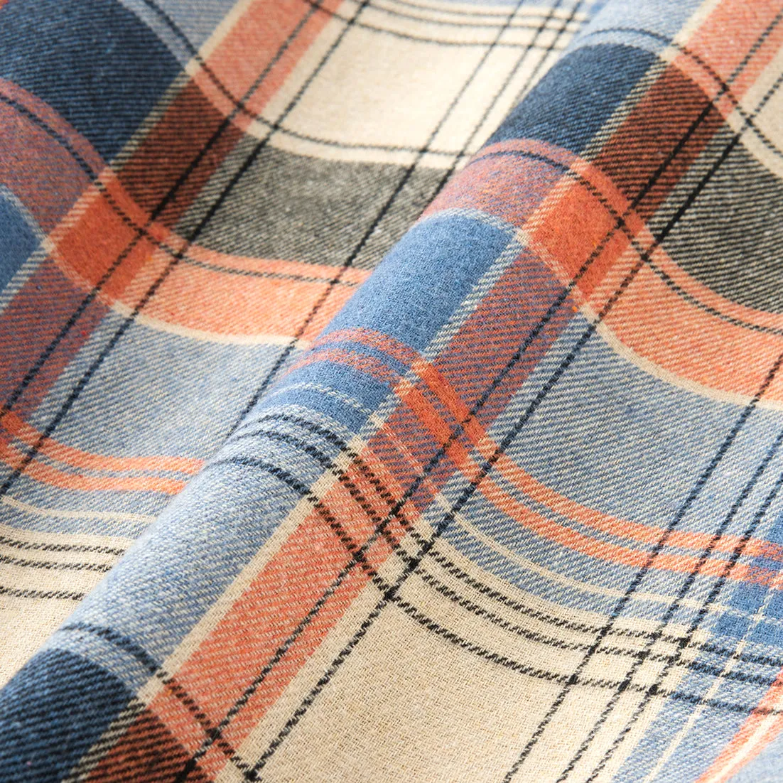 College Days II Long Sleeve Flannel - Blue Orange