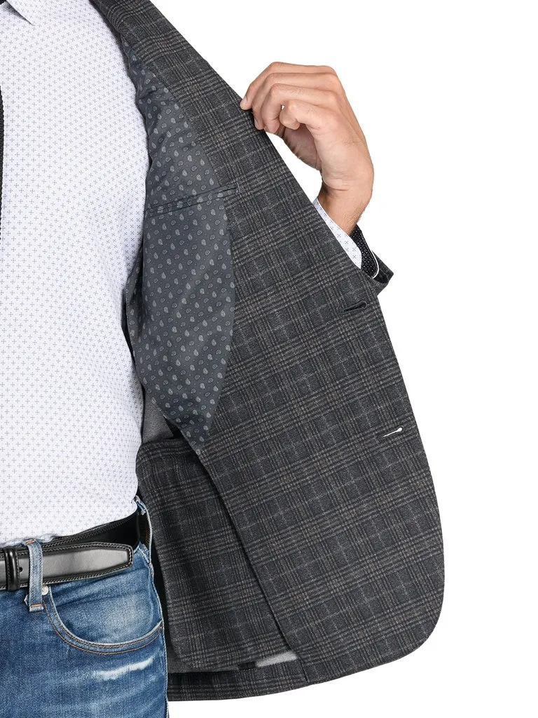 Construct Charcoal Multi Plaid Sport Coat