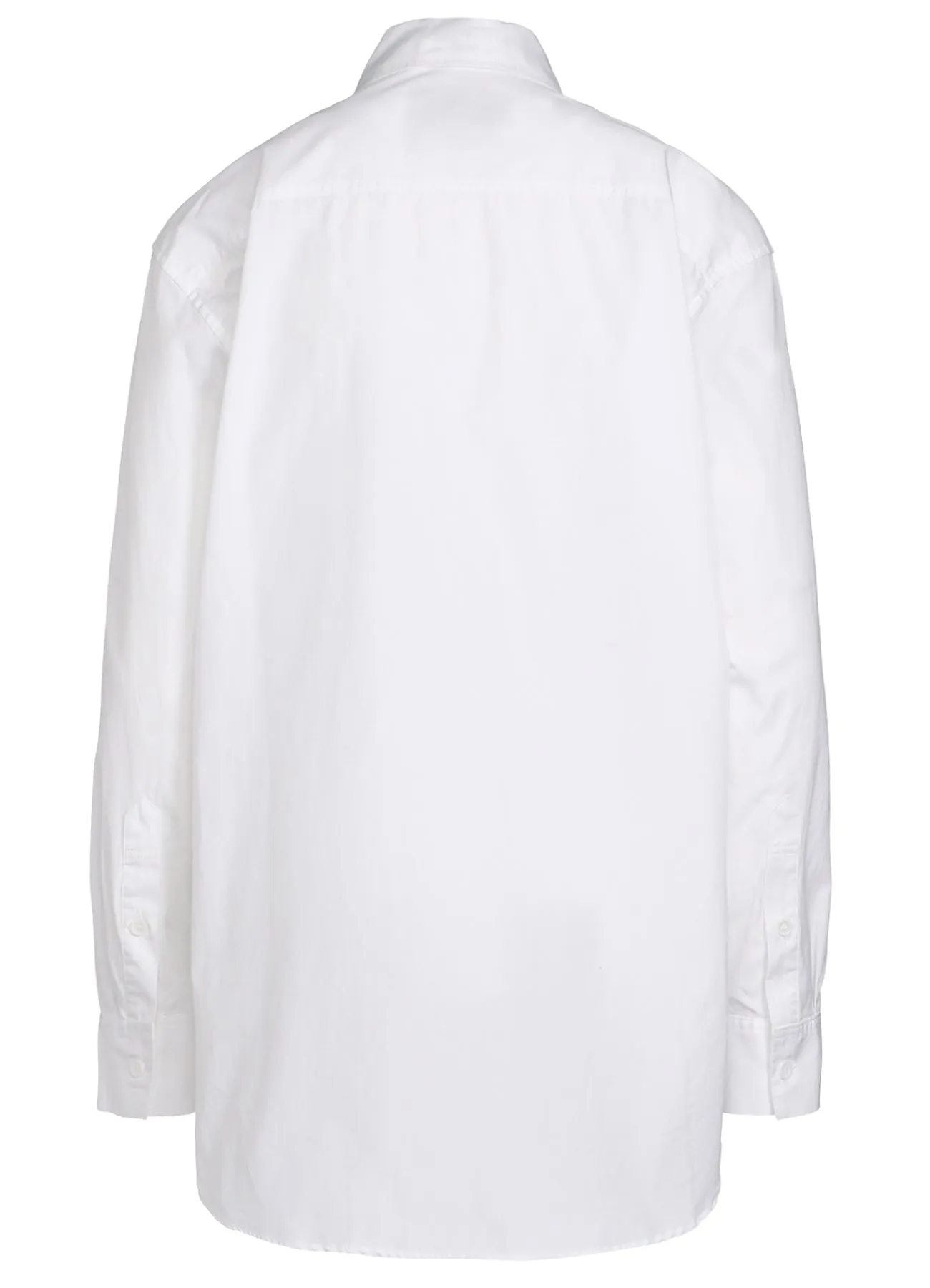 COTTON BROAD CLOTH DECONSTRUCTED CHEST POCKETS SHIRT