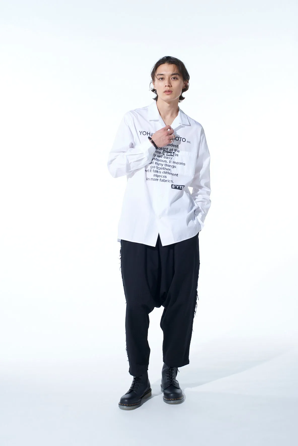 COTTON BROADBlack is modestMESSAGE PRINTED SHIRT