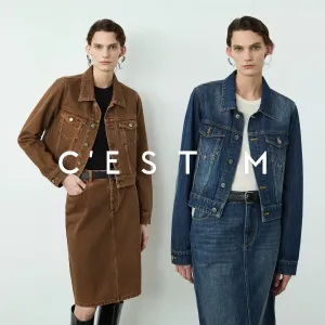 Denim Jacket and Skirt Set