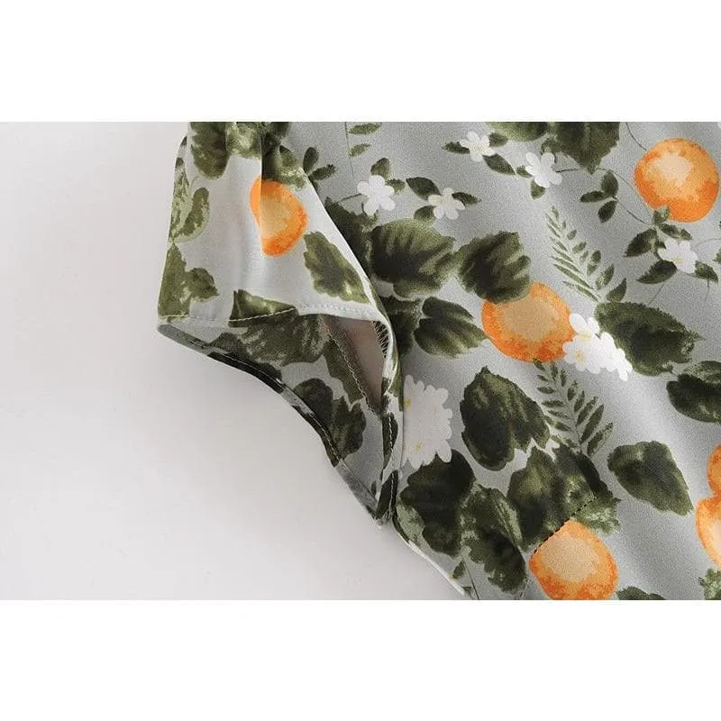 ELEGANT FLORAL PRINT VINTAGE DRESS