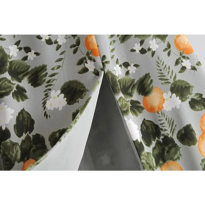 ELEGANT FLORAL PRINT VINTAGE DRESS