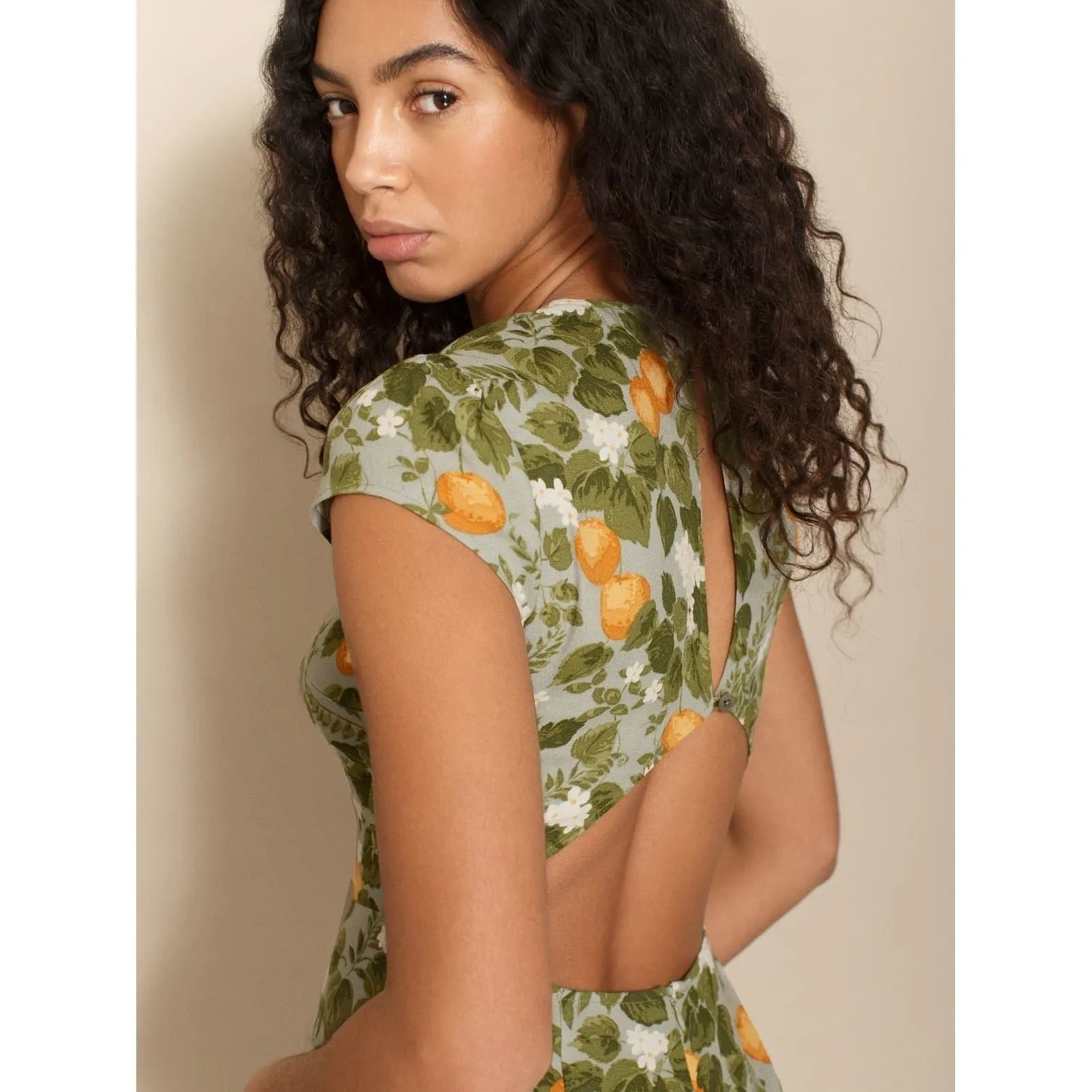 ELEGANT FLORAL PRINT VINTAGE DRESS