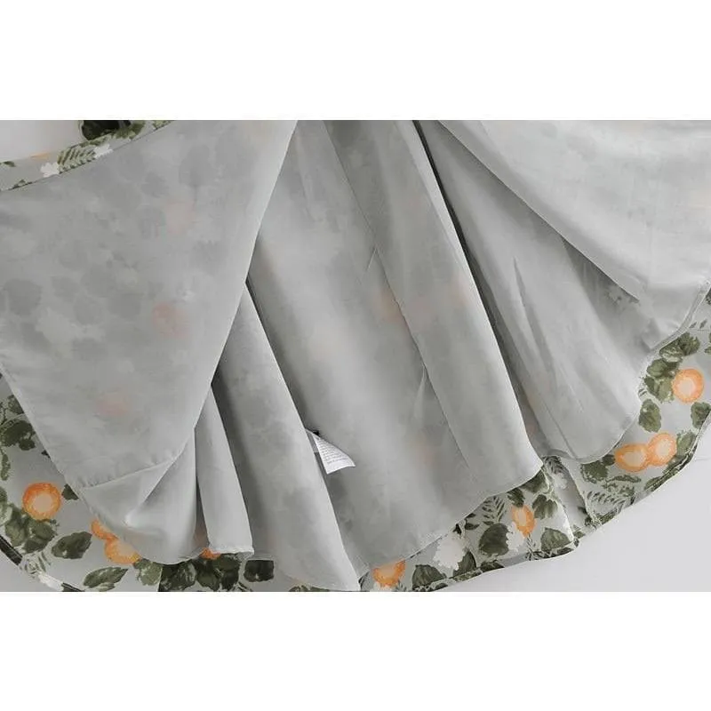 ELEGANT FLORAL PRINT VINTAGE DRESS