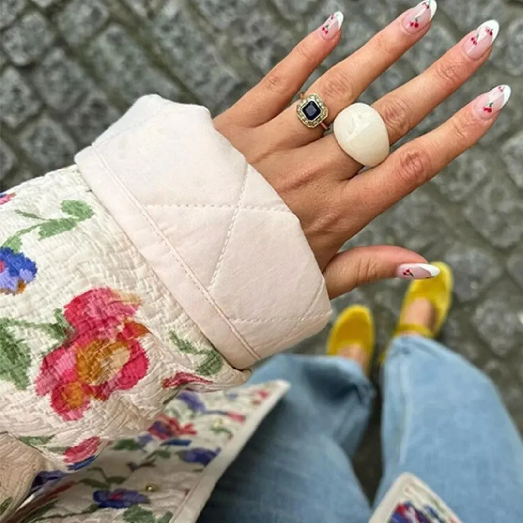 Fashion Floral Print Cotton Coats Women