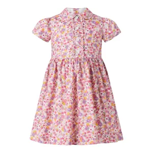 Floral Half Button-front Dress