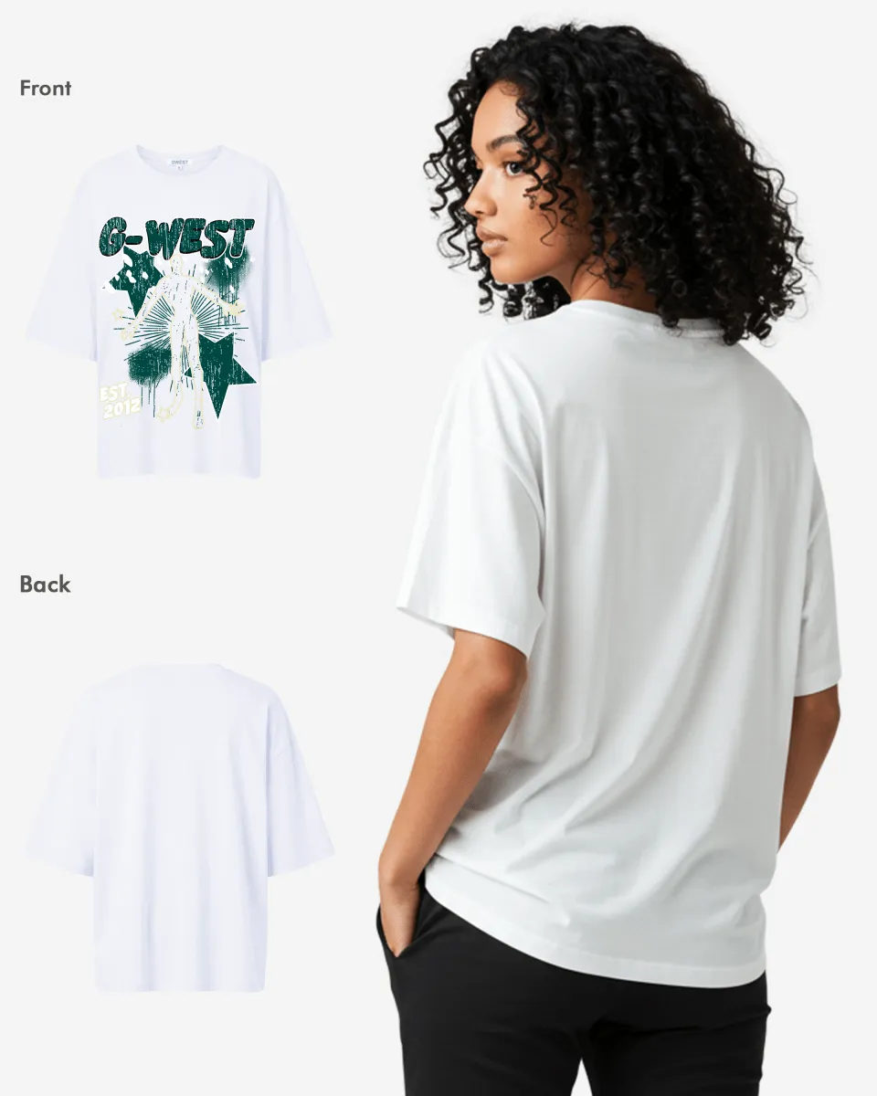 G West Oversized Dazzling Dynamo Tee 2 color -WOMEN