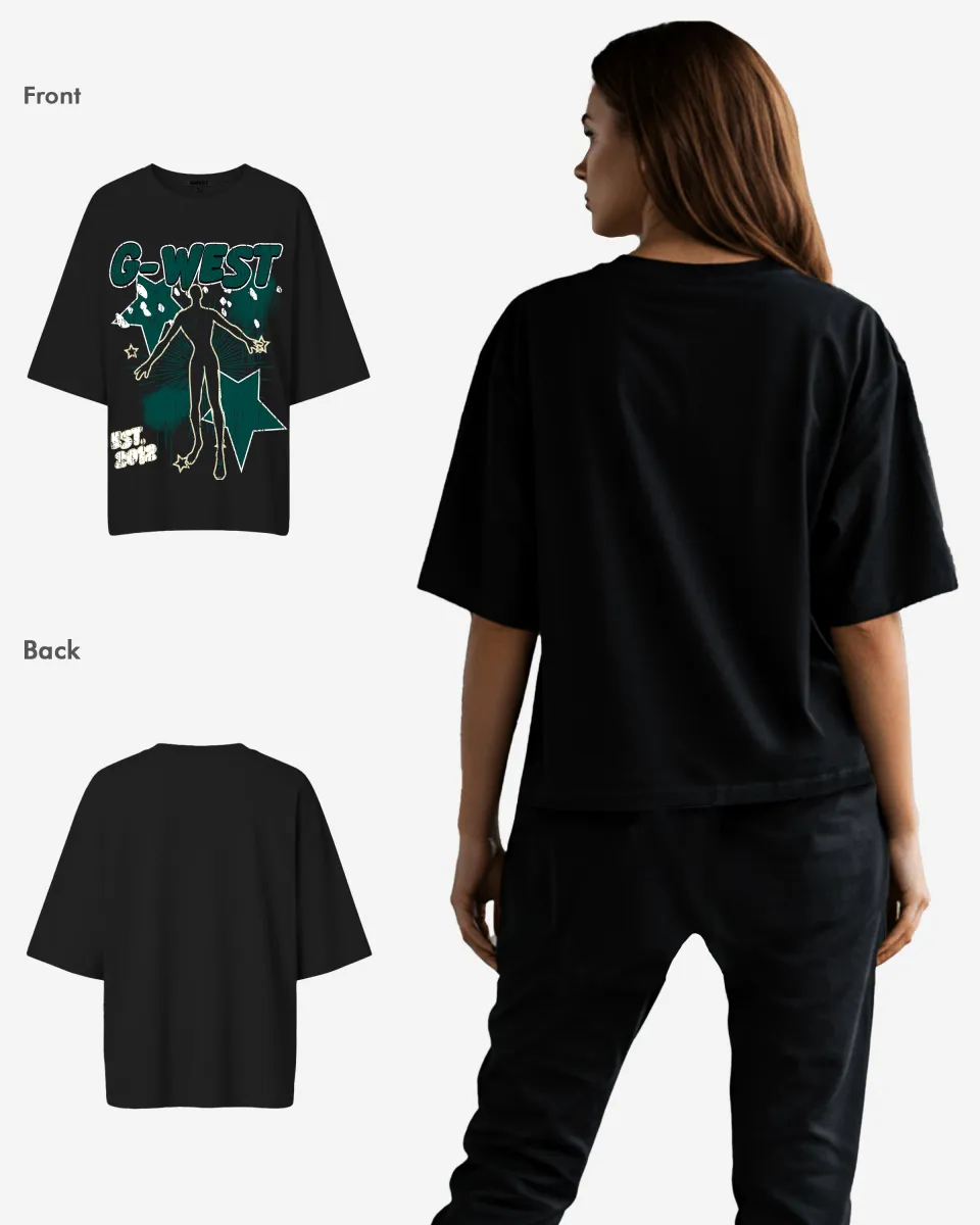 G West Oversized Dazzling Dynamo Tee 2 color -WOMEN