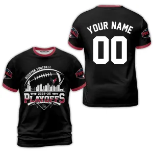 Houston American Football 2024-25 Playoffs Skyline Custom Shirts & Tops, Houston Game Day Division Custom Shirts, Playoffs Shirt For Houston Football