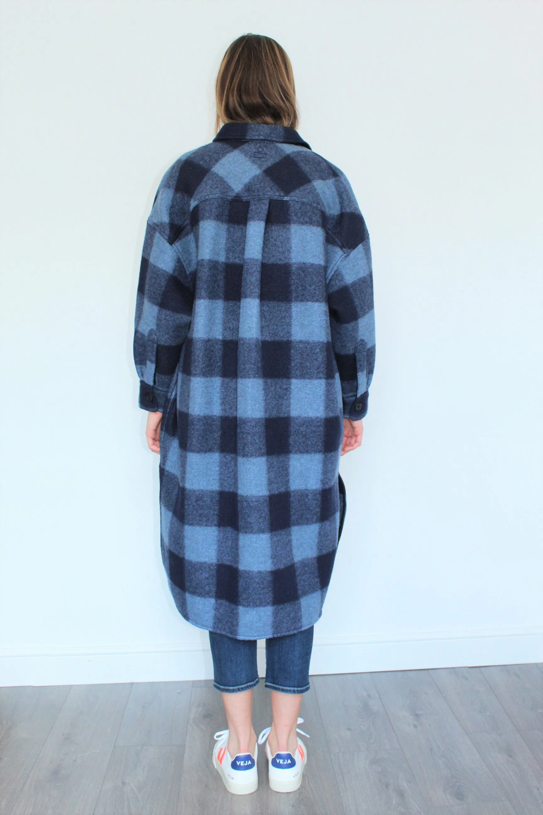 IM Fontizi Check Coat in Midnight