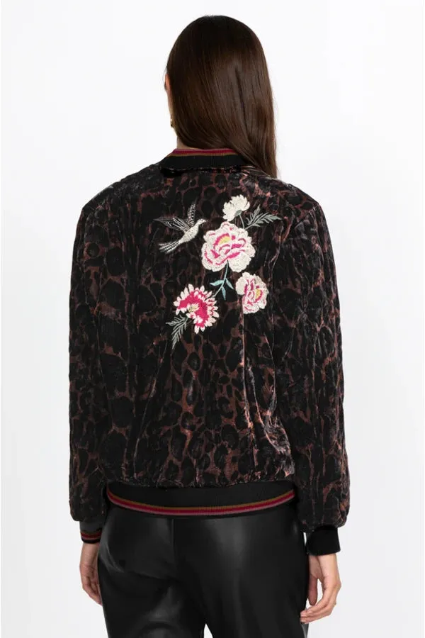 JOHNNY WAS JUNIA VELVET BOMBER JACKET