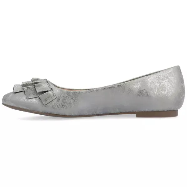 Journee Collection Women's Judy Slip-On Pointed Toe Ballet Flats - Size 12WD (Open Box)