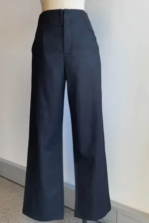 June Linen Pants Black