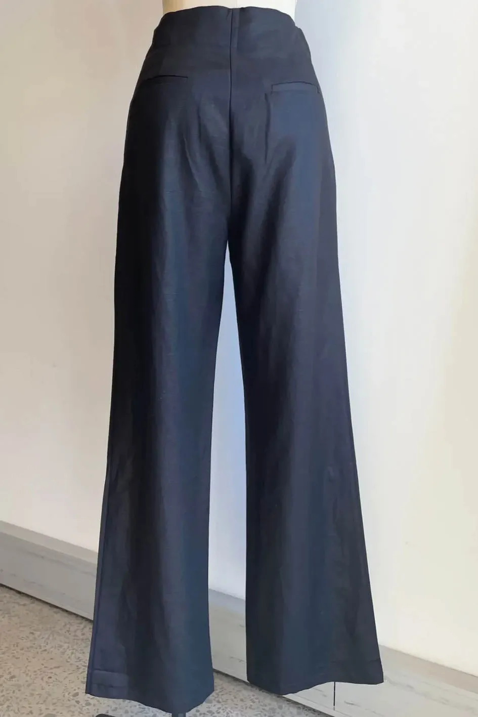 June Linen Pants Black