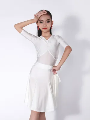 Latin Dance Mid-slleeved Performance Costume Professional Competition Suits