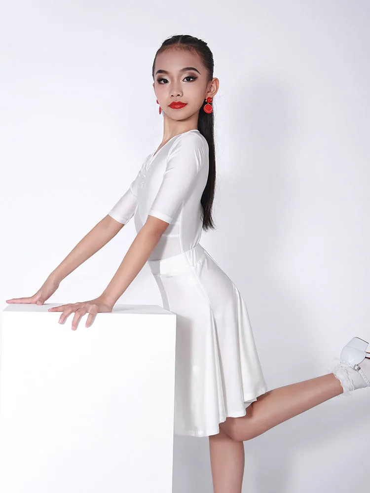 Latin Dance Mid-slleeved Performance Costume Professional Competition Suits