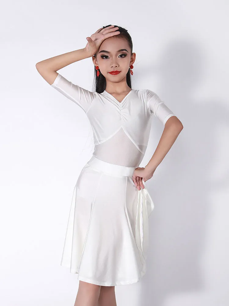 Latin Dance Mid-slleeved Performance Costume Professional Competition Suits