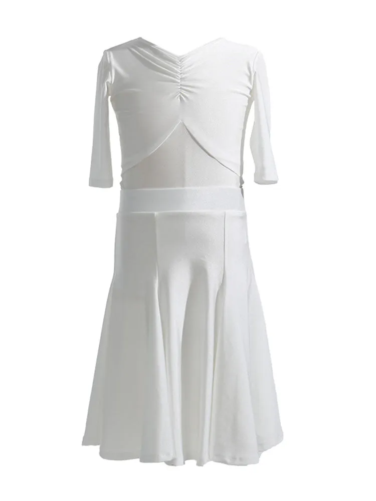 Latin Dance Mid-slleeved Performance Costume Professional Competition Suits