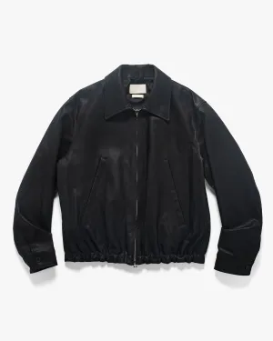 Leather Zip Blouson Black