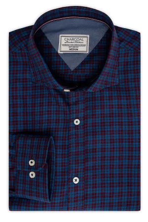 LIMITED EDITION SHIRT MAROON BLUE CHECK