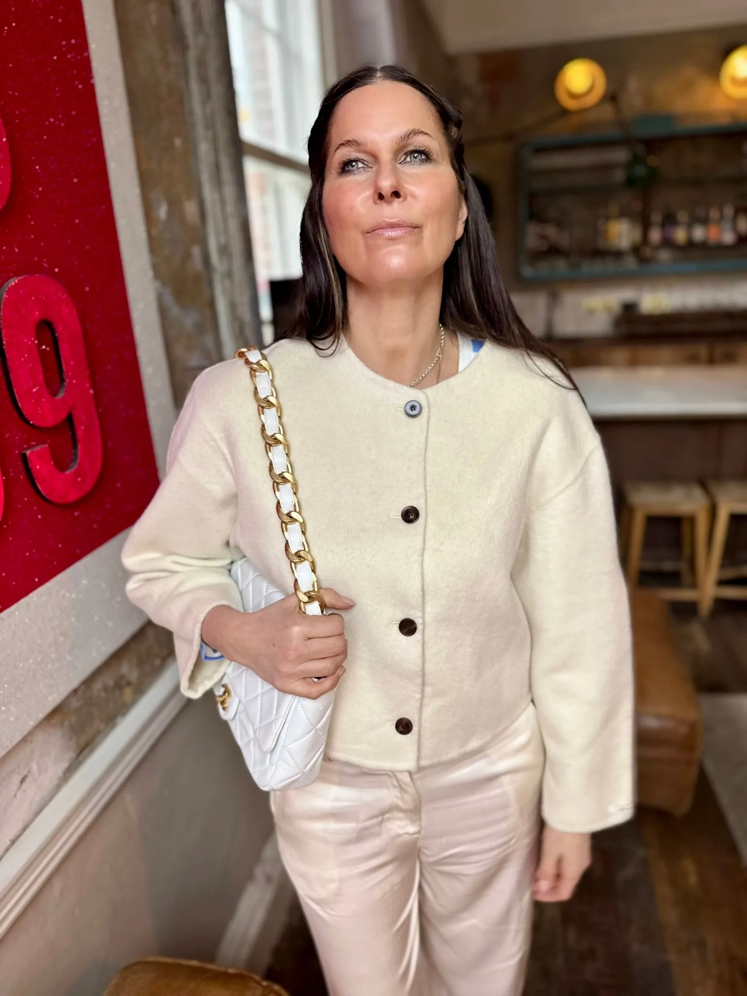 Liv Cropped Wool Jacket - Ecru