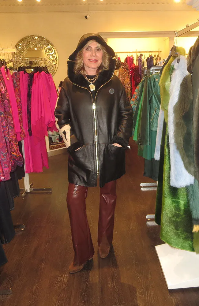 Love Zipper 100% Lamb Coat