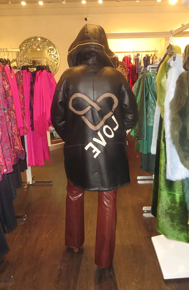 Love Zipper 100% Lamb Coat