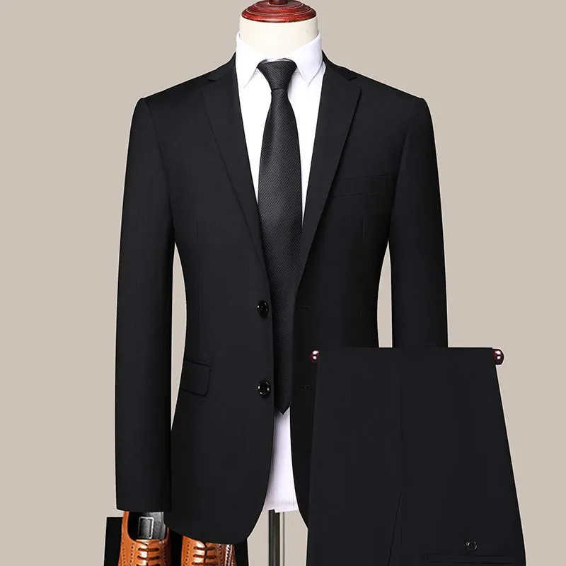 Men&#39;s High-quality Suit Business Professional Youth Office Worker Formal Dress Wedding Banquet Gentleman Suit Dress Two-piece