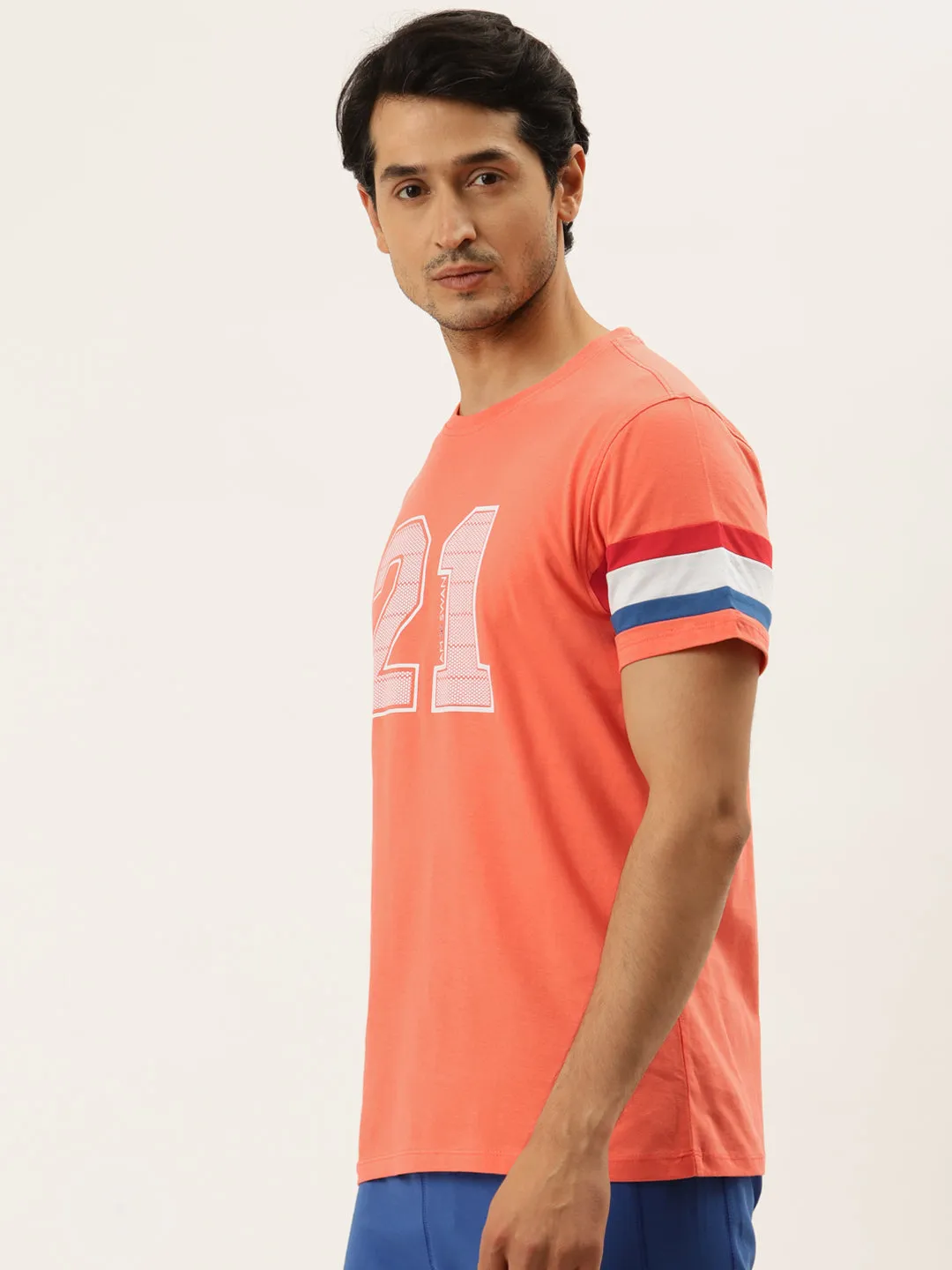 Mens Premium Cotton Printed Half Sleeve Crew Neck T-Shirts