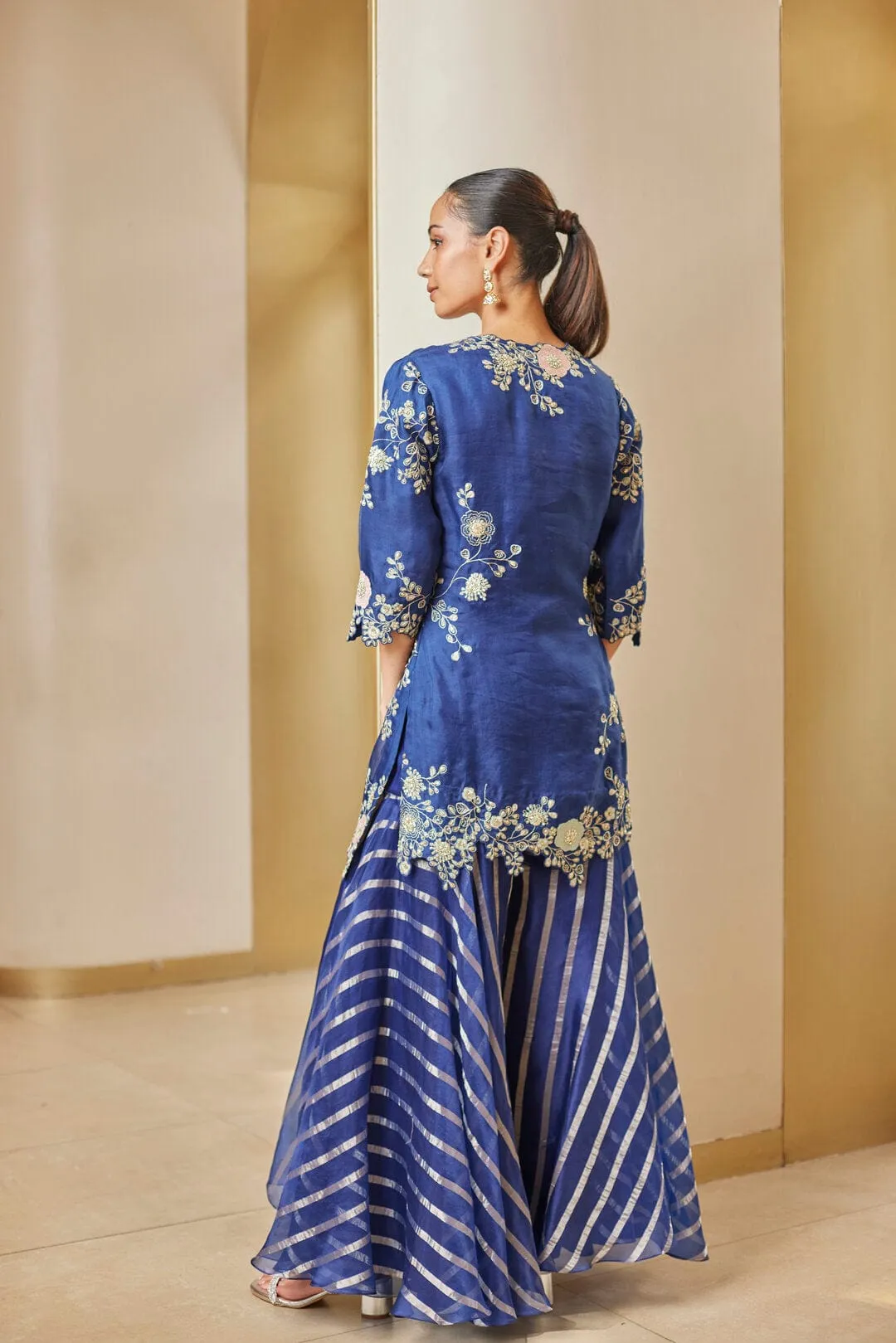 Midnight Blue Sharara Suit