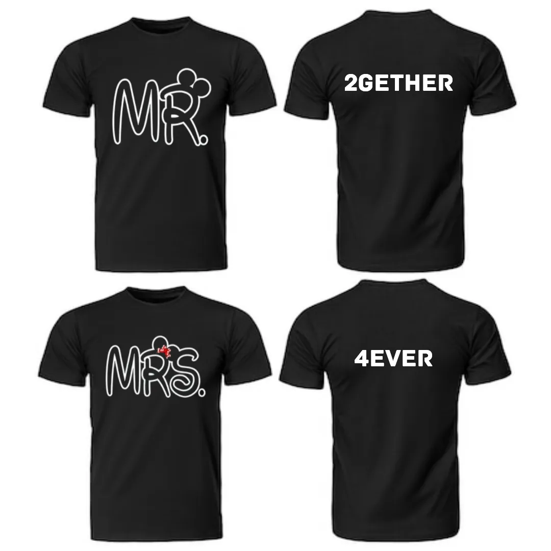 Mr. and Mrs. Couple Shirts (both sides)