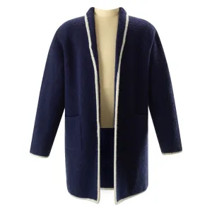 Navy Boucle Sparkle Jacket