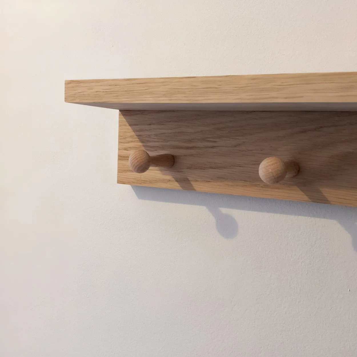 Oak Peg Rail Shelf