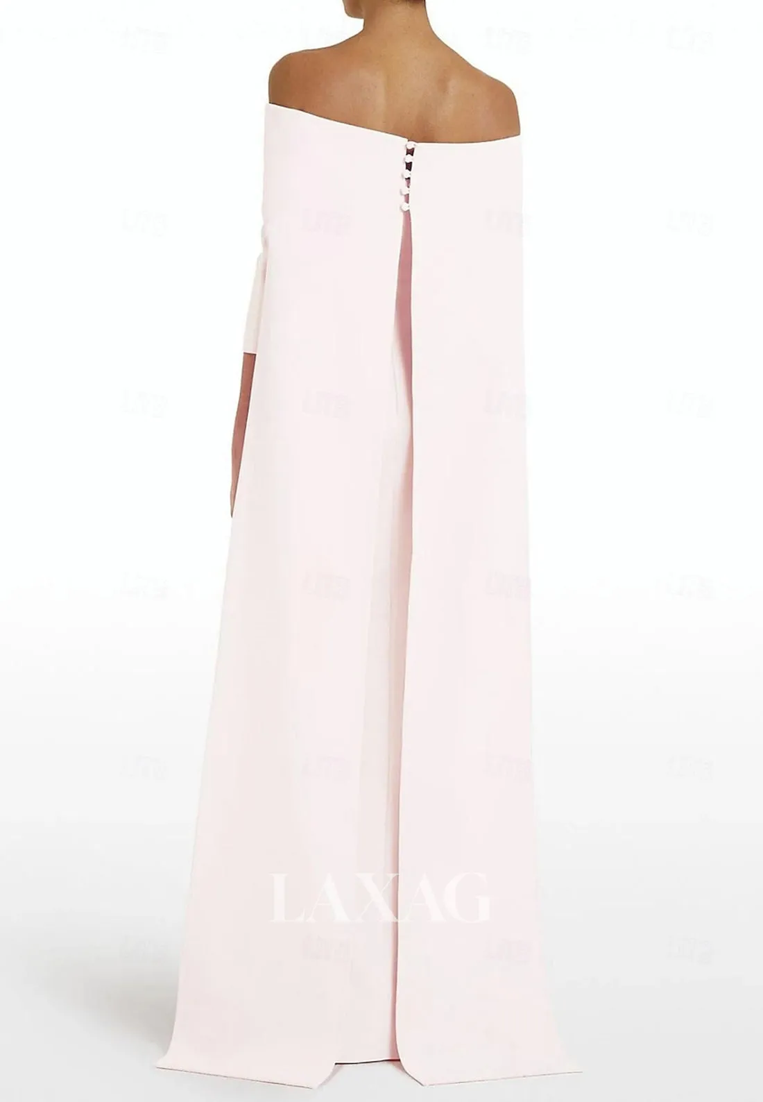Simple Tube Top Off-Shoulder Formal Gowns Floor-Length Satin Mermaid Wedding Guest Dress with Sweep Train